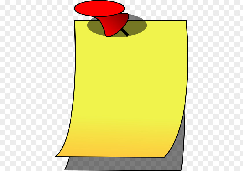 Yellow Sticky Note Post-it Paper Clip Art PNG