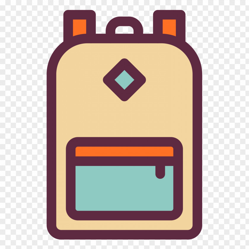 Gray Flat Backpack Icon PNG