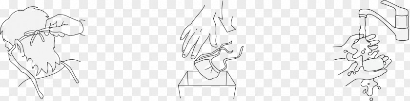 Taking Care Sick People Drawing Line Art Sketch PNG