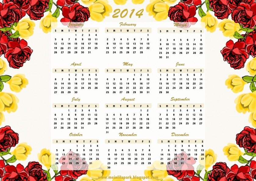 Free Printable Floral Borders And Frames Design Calendar Rose Flower PNG