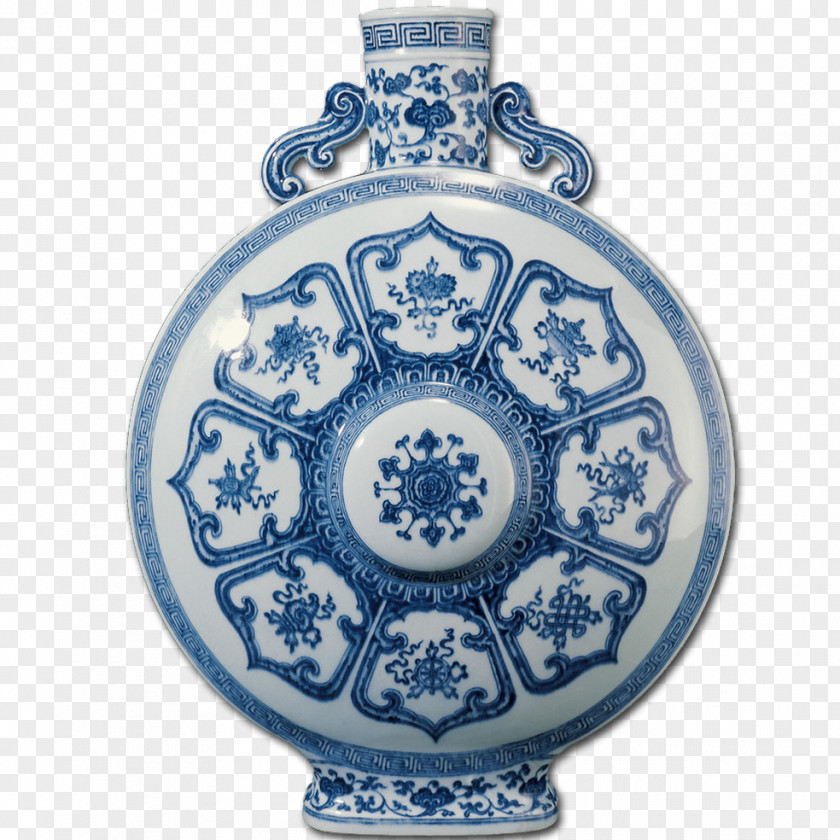 Vase China Qing Dynasty Chinese Ceramics Blue And White Pottery PNG