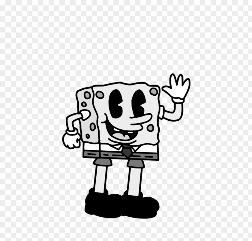Black And White Style Sandy Cheeks Patrick Star Cartoon PNG