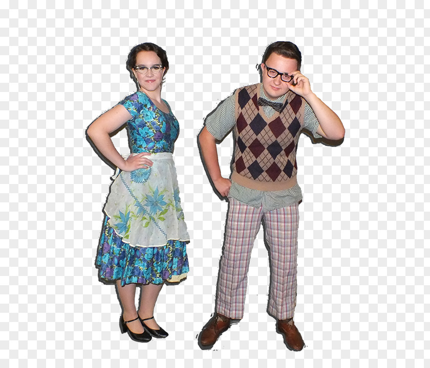 Dress Costume 1950s Sock Hop Fashion Nerd PNG