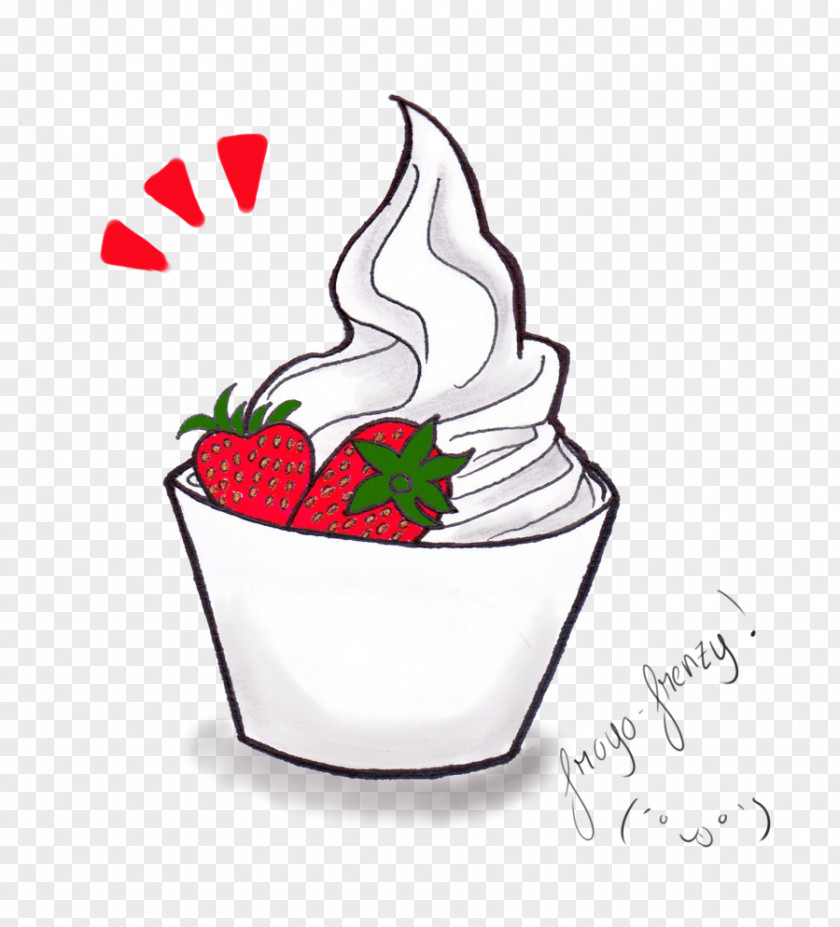 Korea Cartoon Frozen Yogurt Sundae Drawing Yoghurt Cream PNG