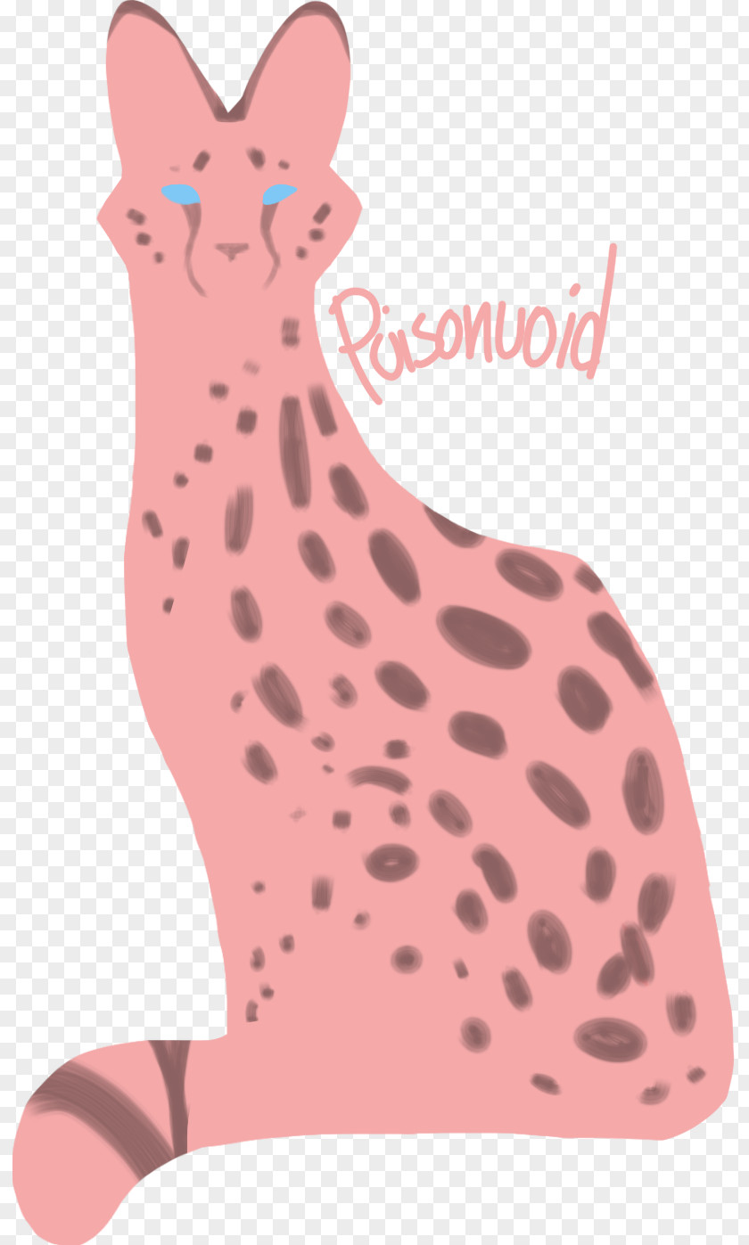 Cat Whiskers Pink M Paw PNG