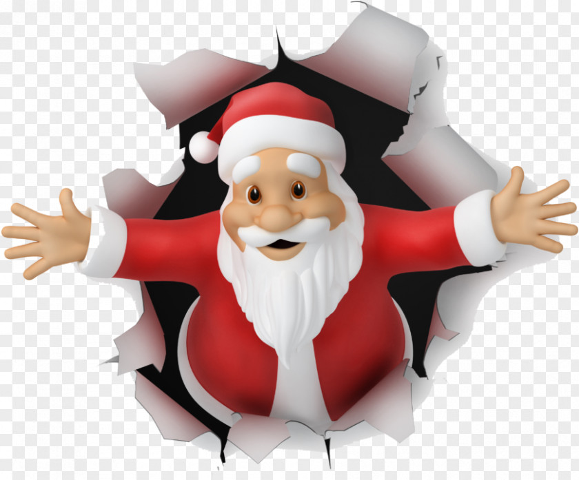 Inflatable Christmas Santa Claus Cartoon PNG