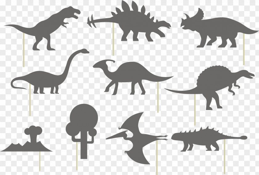 Shadow Dinosaurs Stegosaurus Dinosaur Silhouette Tyrannosaurus PNG