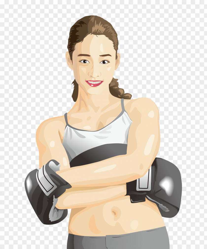 Fitness Cartoon Illustration PNG