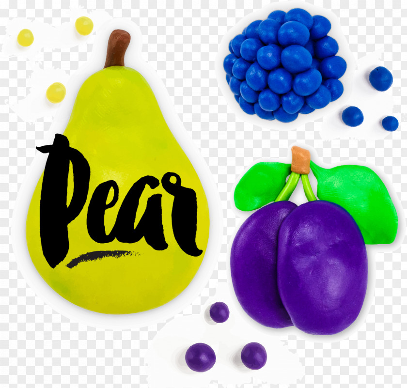 Vector Pear Plasticine Fruit Modelado Auglis PNG