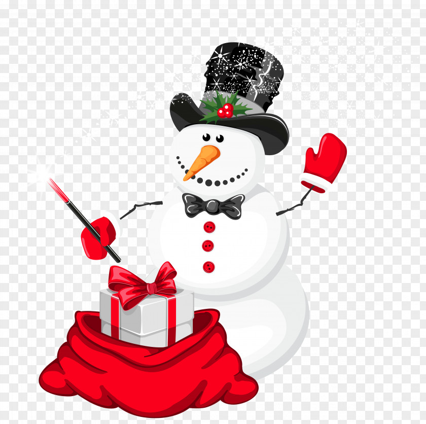 Christmas Snowman Magician Clipart Clip Art PNG