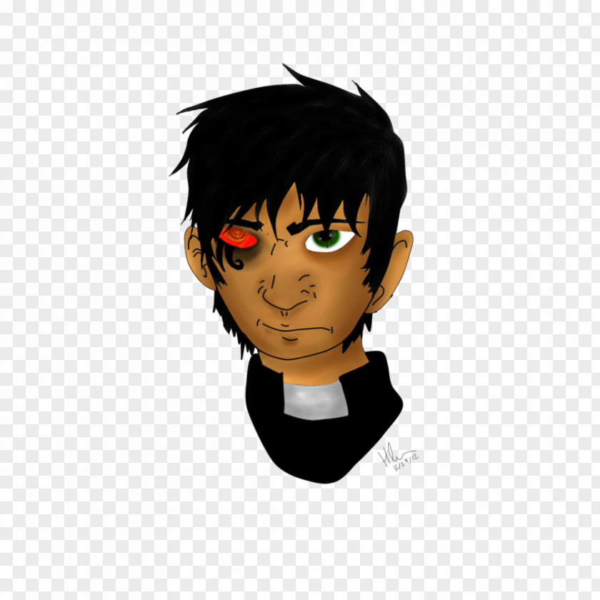 Hellfire Black Hair Human Color Brown Cartoon PNG