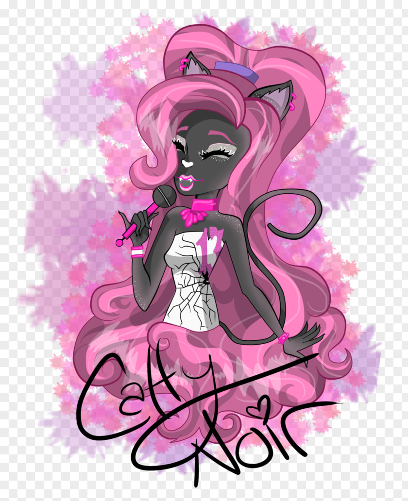 Catty Noir Monster High Ever After Doll Illustration Art PNG
