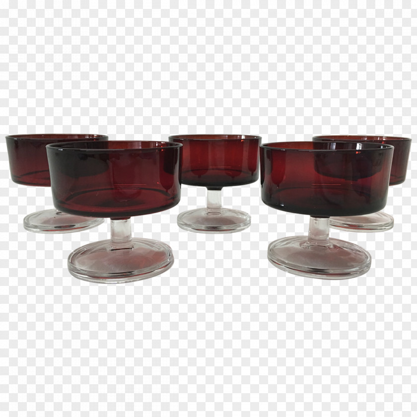 French Dessert Wine Glass Maroon Bowl PNG