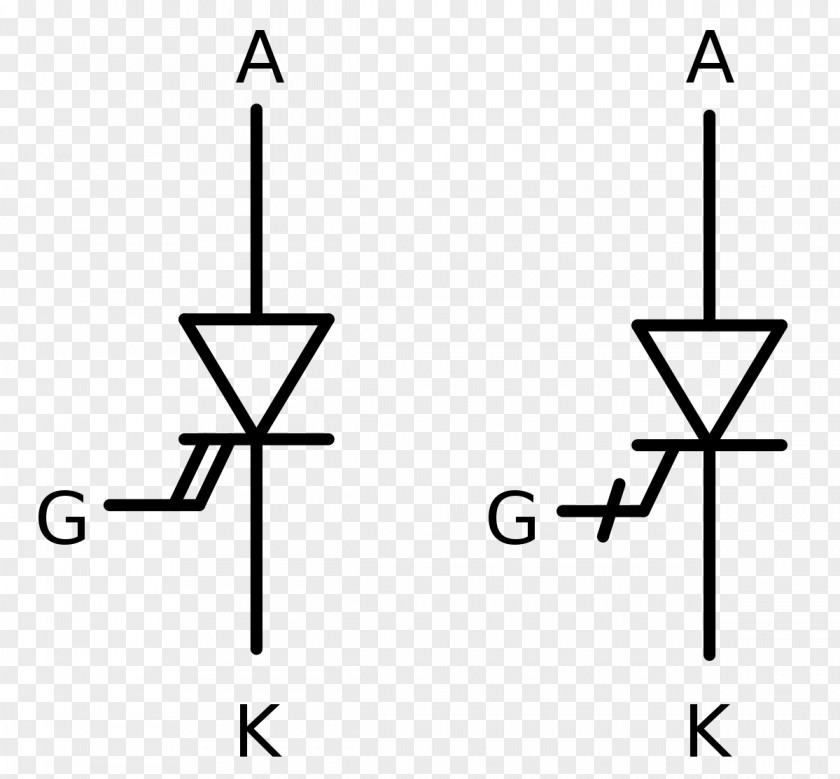 Gate Turn-off Thyristor Silicon Controlled Rectifier Electronic Symbol Component PNG