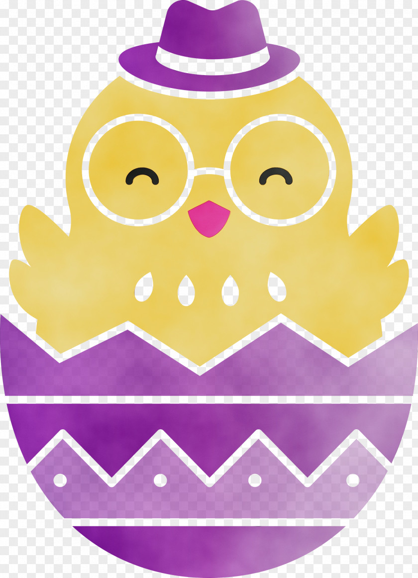 Purple Pink Violet Yellow Owl PNG