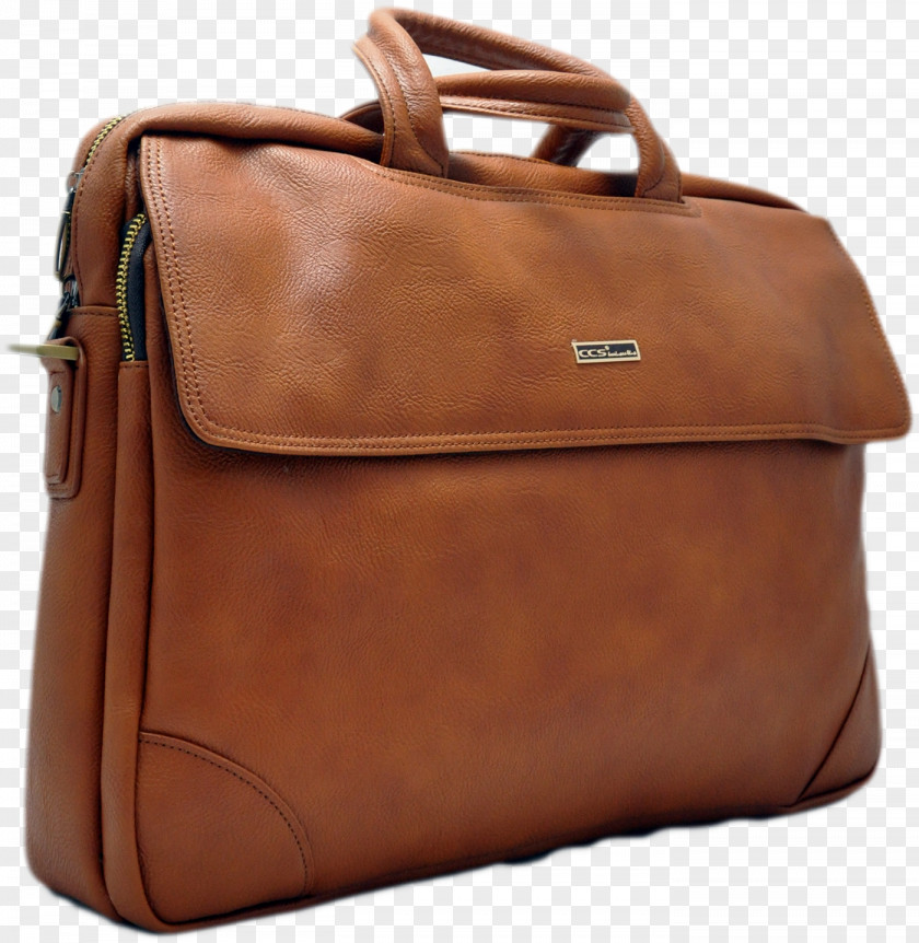 Bag Briefcase Handbag Leather Brown Caramel Color PNG