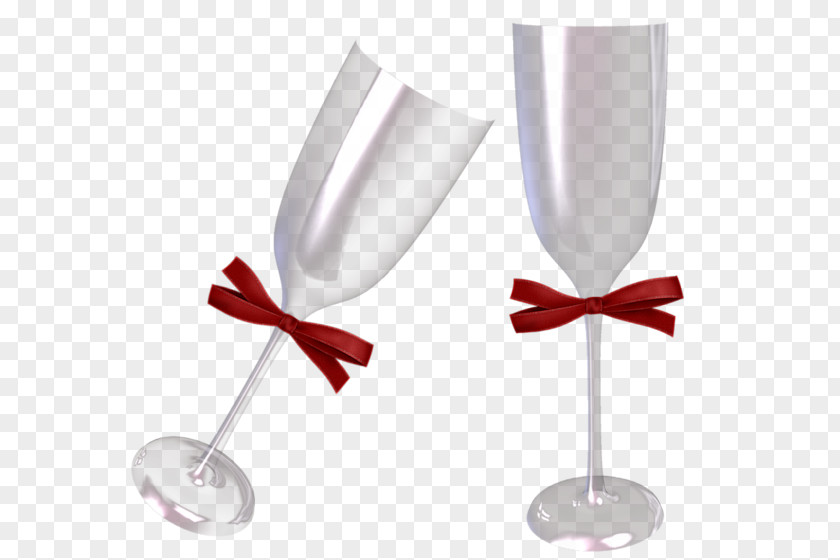 Champagne New Year's Eve Serpentine Streamer Wine Glass PNG