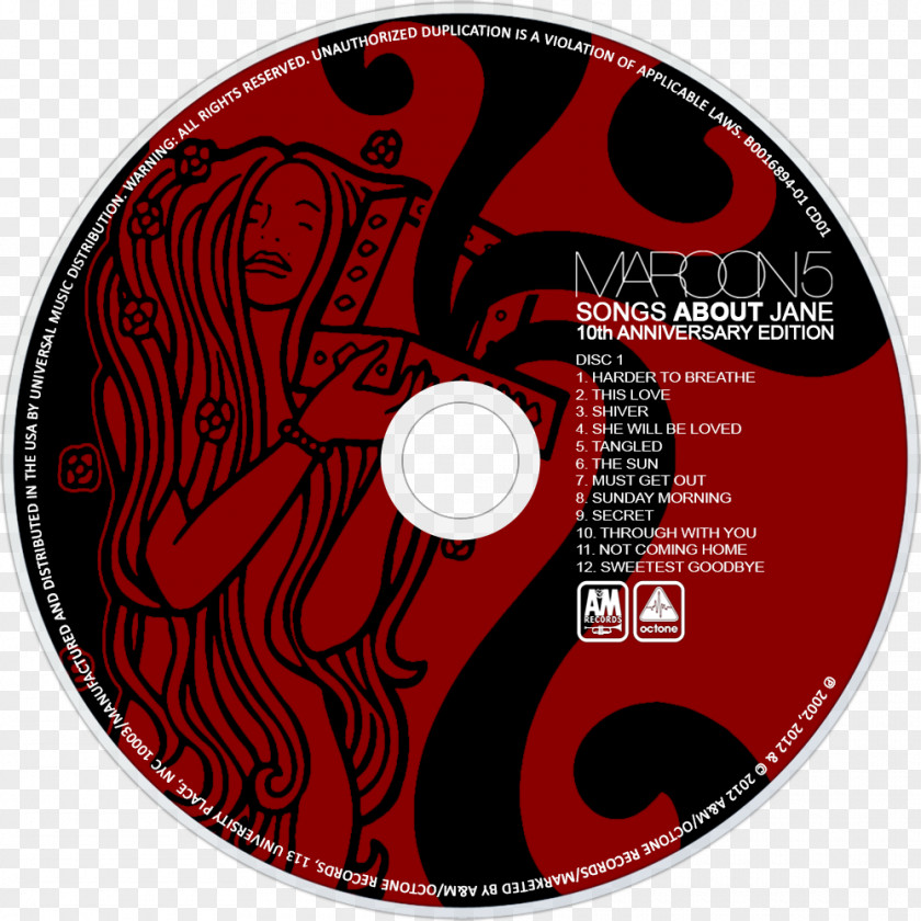 Maroon 5 Compact Disc Open Graves PNG