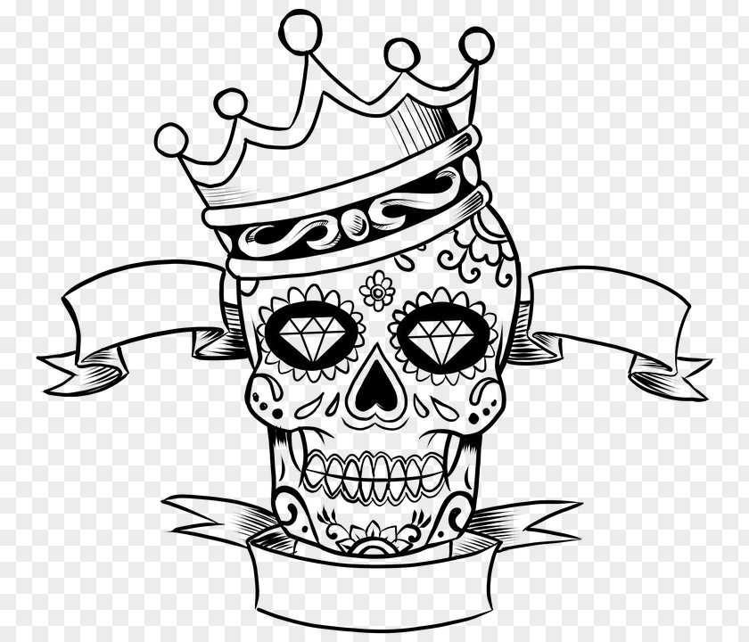 Skull Calavera Coloring Book Day Of The Dead Child PNG