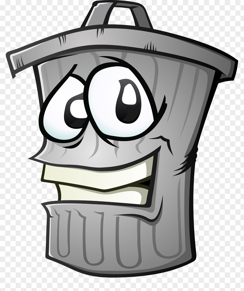 Trash Can Waste Container Cartoon Clip Art PNG