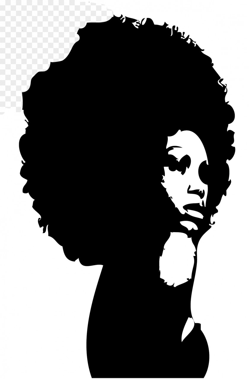 Afro Lady Cliparts Silhouette Black African American Female Clip Art PNG