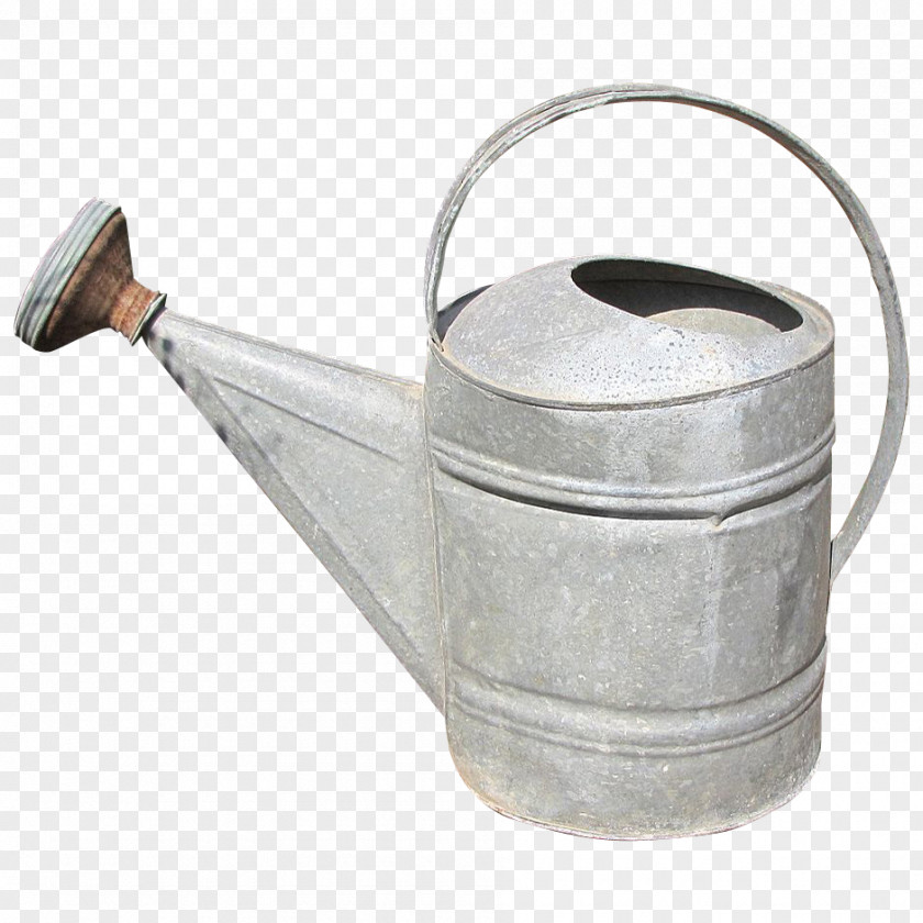 Antique Watering Cans Galvanization Gardening Metal PNG
