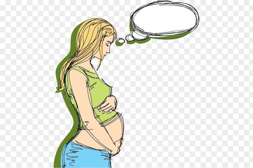 Cartoon Pregnant Women Vector Material U5b55u5987 Speech Balloon PNG