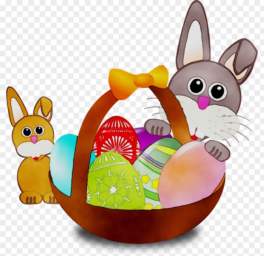 Easter Bunny Basket Egg Hunt Rabbit PNG