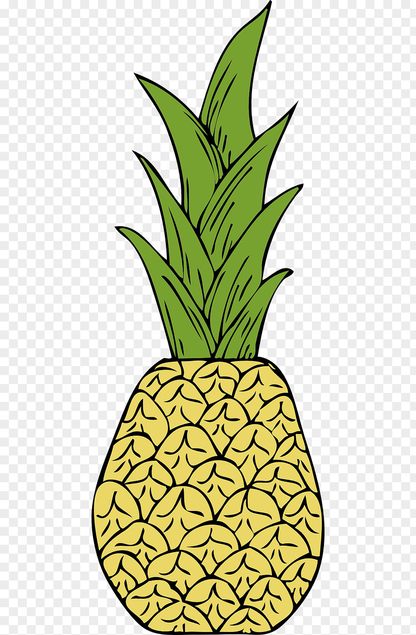 Yellow Pineapple Fruit Salad Clip Art PNG