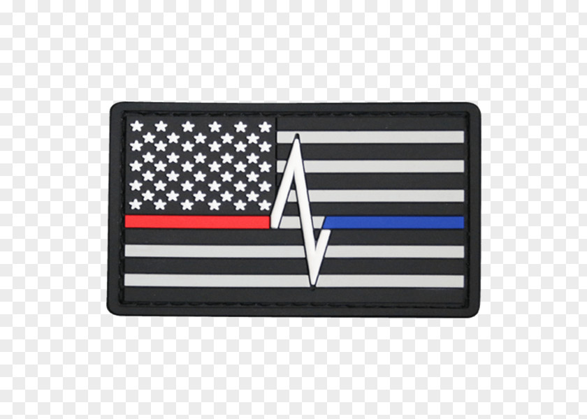 American Cowboy Police Equipment The Thin Red Line Flag Of United States Blue Patch PNG