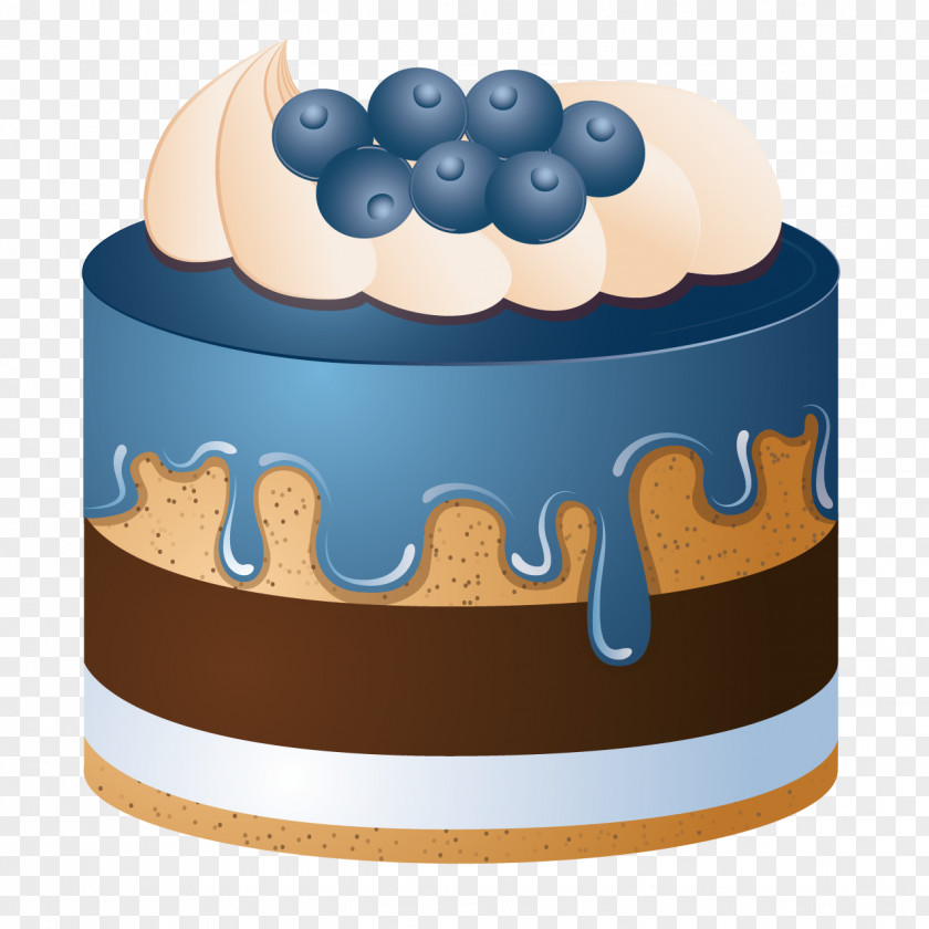 Blueberry Cake Ice Cream Macaron Chocolate Buttercream PNG