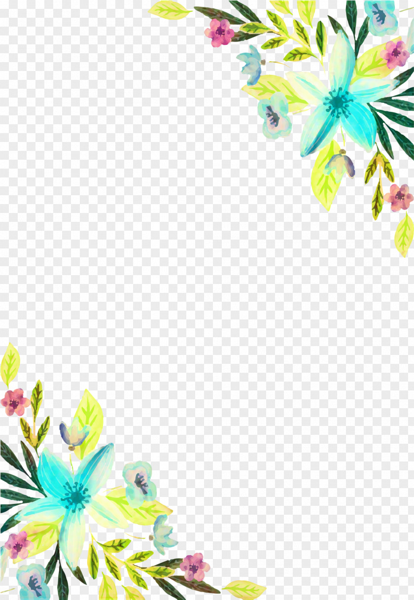 Pedicel Wildflower Blue Watercolor Flowers PNG