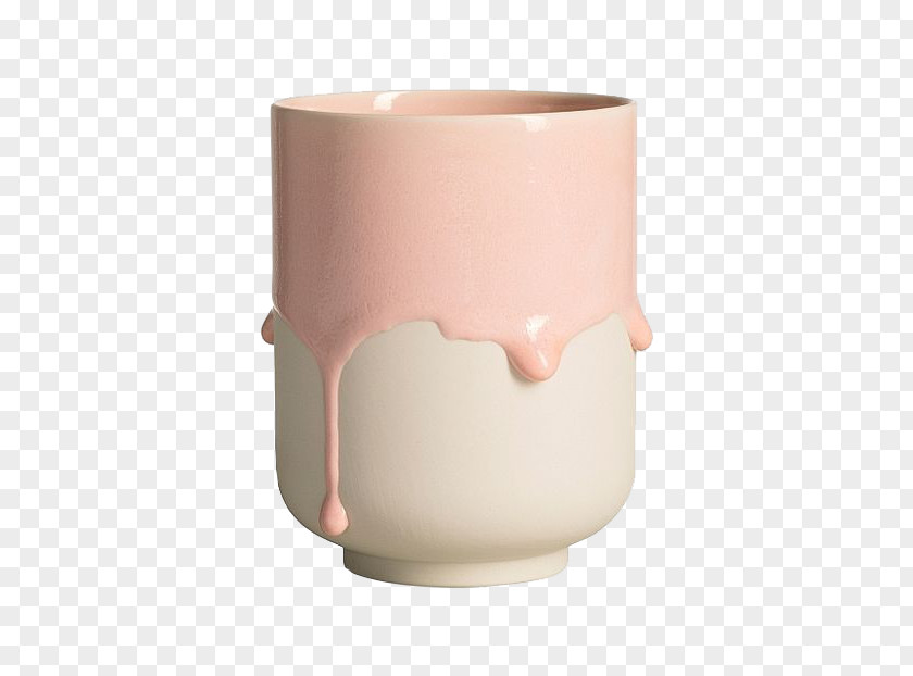 Pink Handmade Cup Milk Tea Mug Ceramic PNG