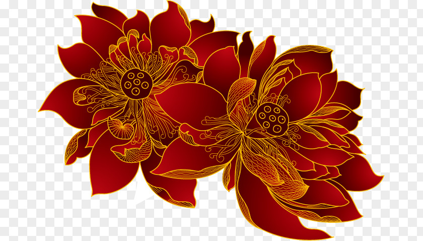 Red Flower Nelumbo Nucifera PNG