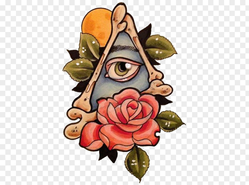 Cartoon Triangle Eyes Of God Eye Providence Tattoo Clip Art PNG