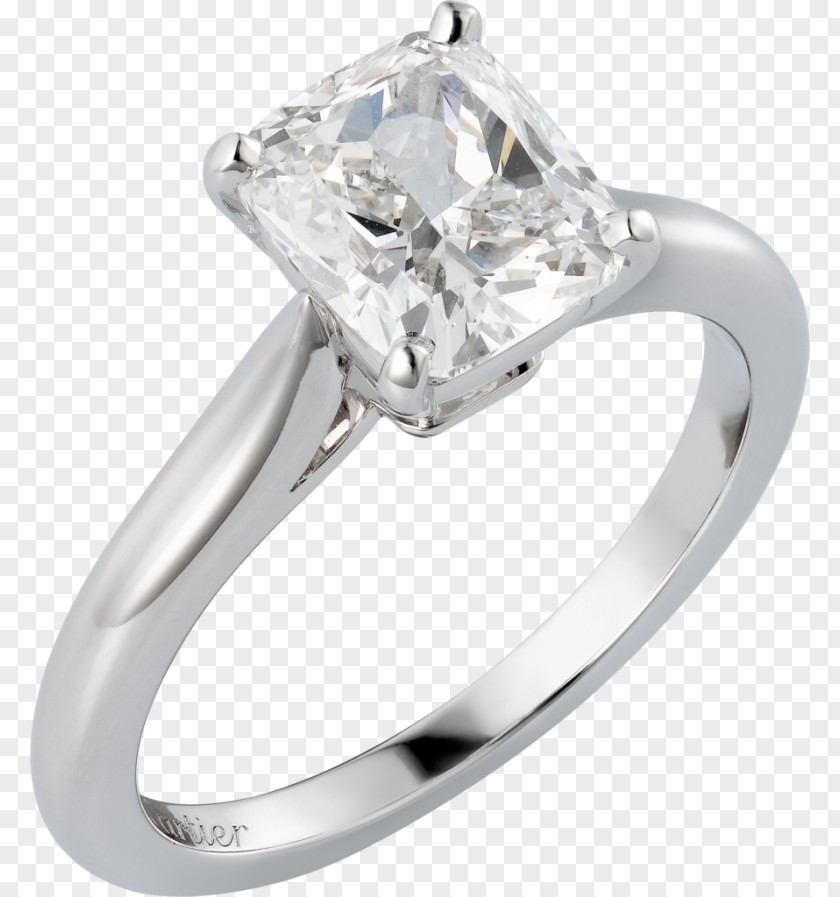 Diamond Solitaire Engagement Ring Cartier PNG