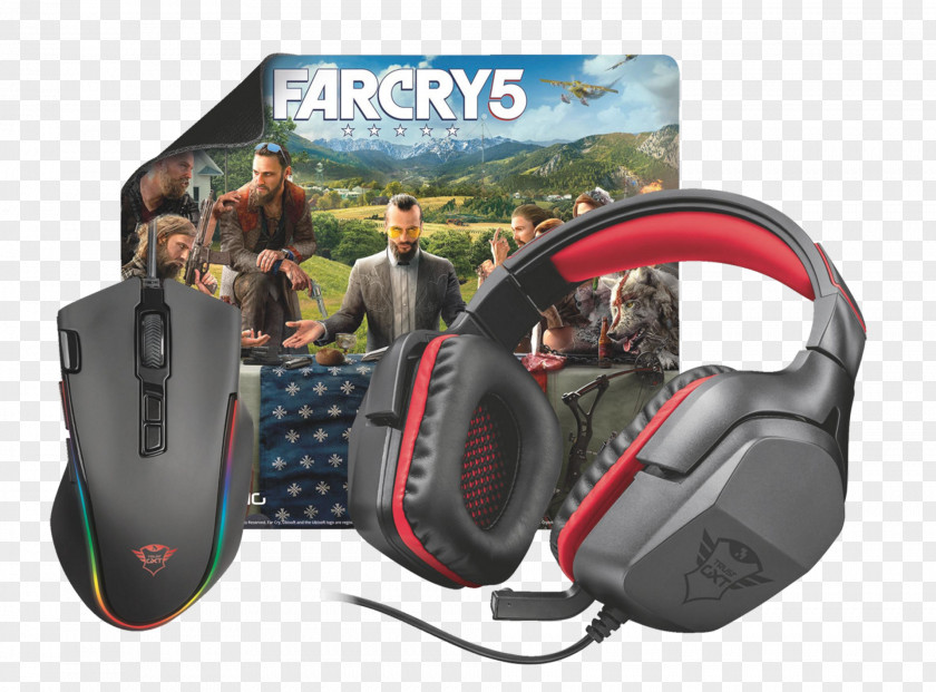 Far Cry 5 Video Game Trust Gaming Headset 3.5 Mm Jack Corded GXT 344 Creon Over-the-ear Black TRUST 22207 PNG game headset mm jack 22207, clipart PNG