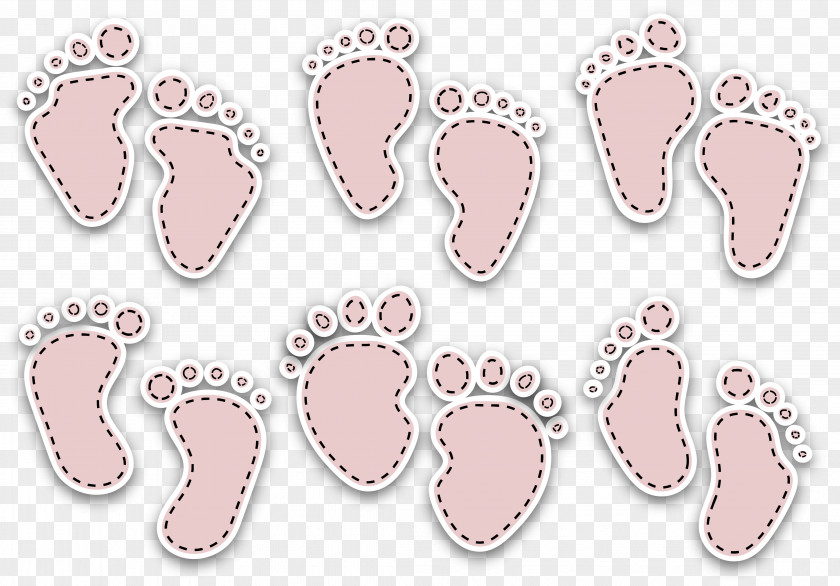Pink Cartoon Footprints Download PNG