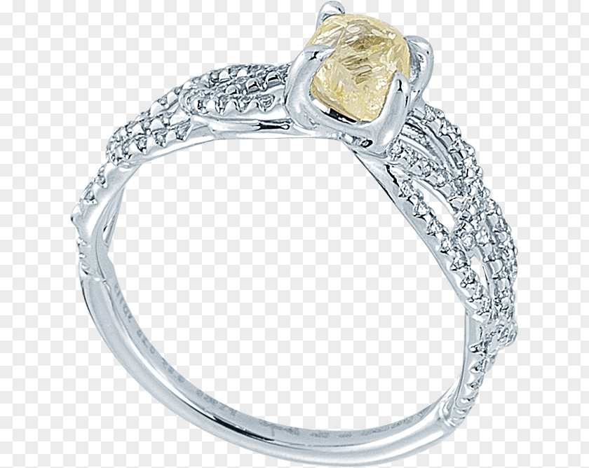 Raw Diamond Ring Wedding Silver Platinum Bangle PNG