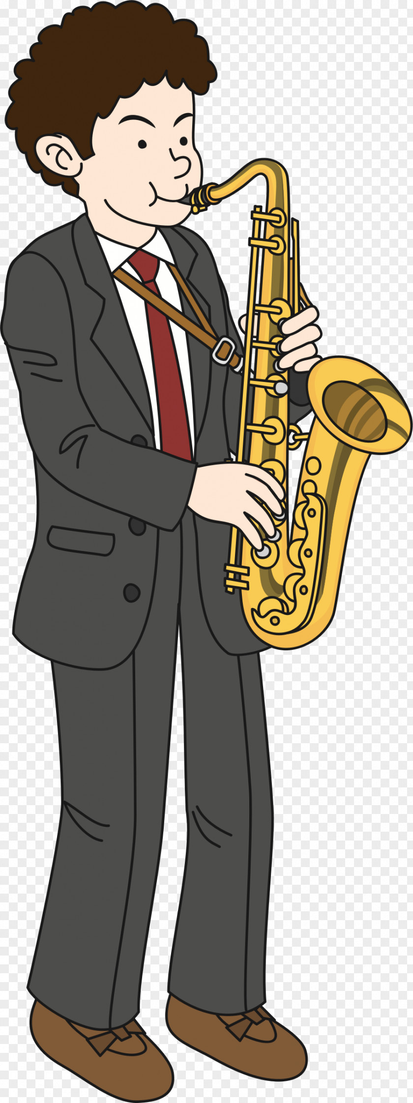 Saxophone Cartoon Saxophonist PNG