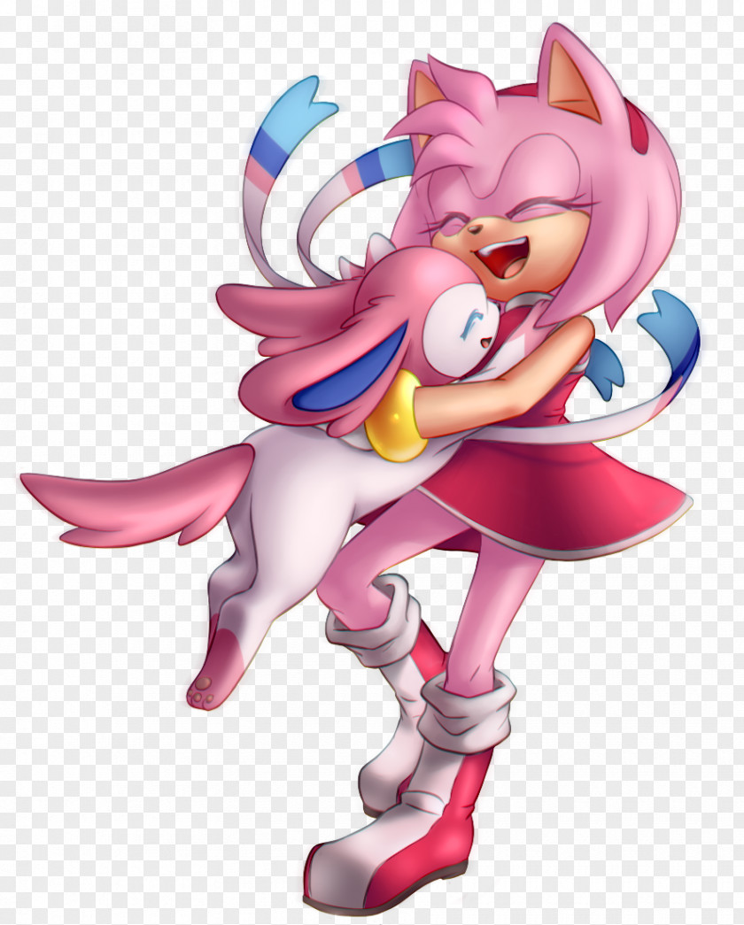 Sonic The Hedgehog Amy Rose Sylveon Character PNG