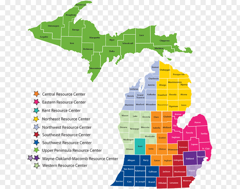 Michigan Vector Map PNG