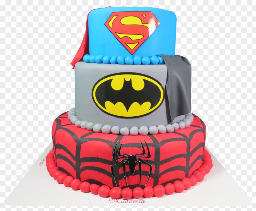 Spiderman Cake Birthday Batman Superman Spider-Man PNG