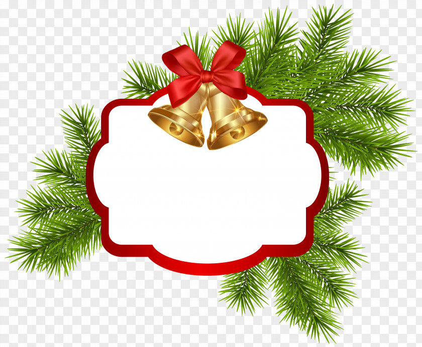 Christmas White Blank Decor With Bells Clipart Image Decoration Santa Claus Clip Art PNG