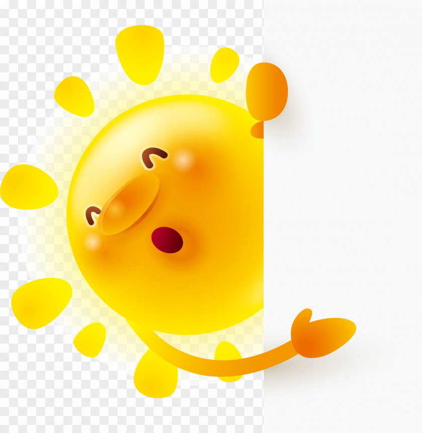 Cute Cartoon Sun Design Vector Material Poster PNG