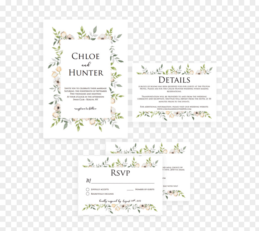 Wedding Invitation Convite Paper RSVP PNG