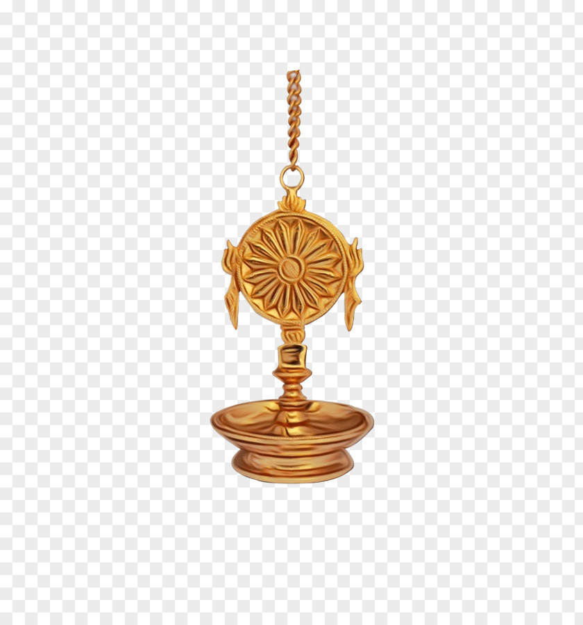 Locket Gold Pendant 01504 Brass PNG