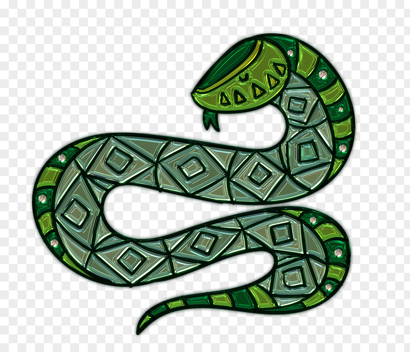 Metal Snake Stickers Smooth Green Reptile PNG