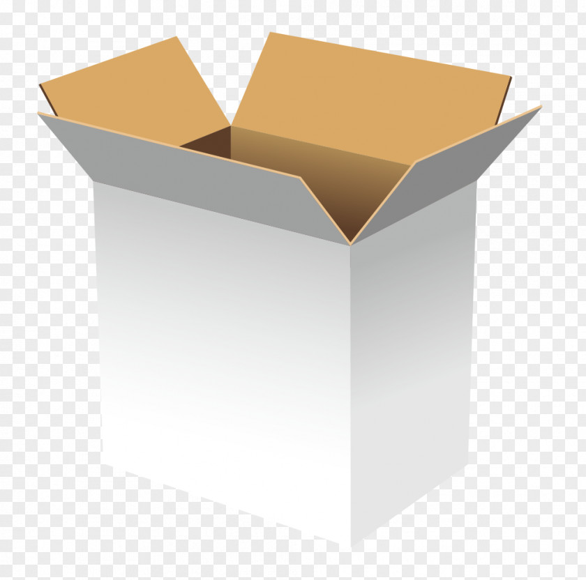 Realistic Three-dimensional Vector Cardboard Boxes Open Paper Box Carton Euclidean PNG