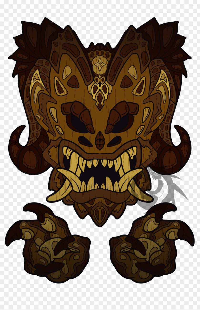 Tiki Mask Traditional African Masks Dragon Image PNG